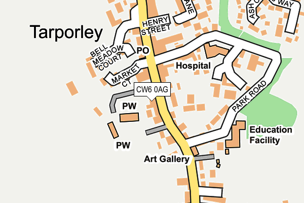 CW6 0AG map - OS OpenMap – Local (Ordnance Survey) CW6 0AG map - OS OpenMap – Local (Ordnance Survey)