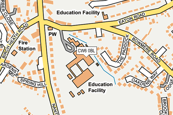 CW6 0BL map - OS OpenMap – Local (Ordnance Survey) CW6 0BL map - OS OpenMap – Local (Ordnance Survey)