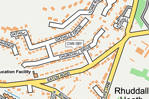 CW6 0BY map - OS OpenMap – Local (Ordnance Survey)