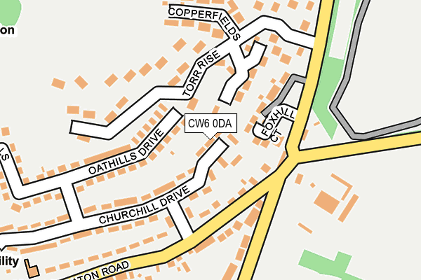 CW6 0DA map - OS OpenMap – Local (Ordnance Survey) CW6 0DA map - OS OpenMap – Local (Ordnance Survey)