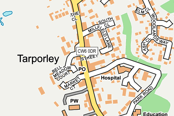CW6 0DR map - OS OpenMap – Local (Ordnance Survey) CW6 0DR map - OS OpenMap – Local (Ordnance Survey)