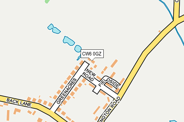 CW6 0GZ map - OS OpenMap – Local (Ordnance Survey) CW6 0GZ map - OS OpenMap – Local (Ordnance Survey)