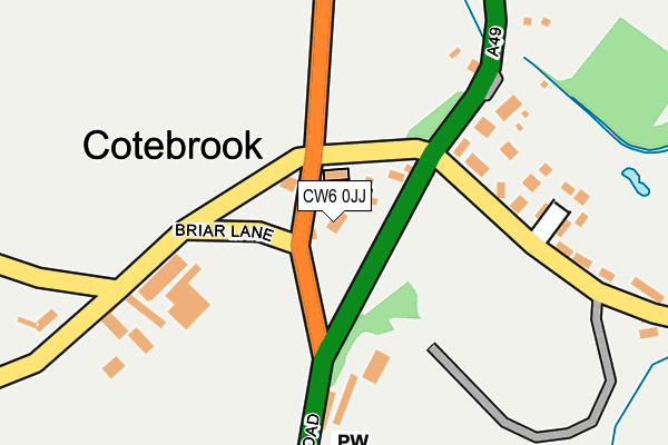 CW6 0JJ map - OS OpenMap – Local (Ordnance Survey) CW6 0JJ map - OS OpenMap – Local (Ordnance Survey)