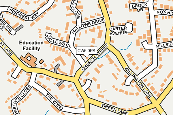 CW6 0PS map - OS OpenMap – Local (Ordnance Survey) CW6 0PS map - OS OpenMap – Local (Ordnance Survey)