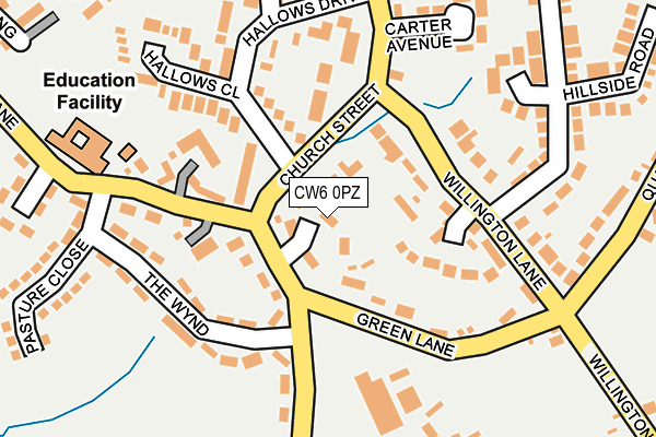 CW6 0PZ map - OS OpenMap – Local (Ordnance Survey) CW6 0PZ map - OS OpenMap – Local (Ordnance Survey)
