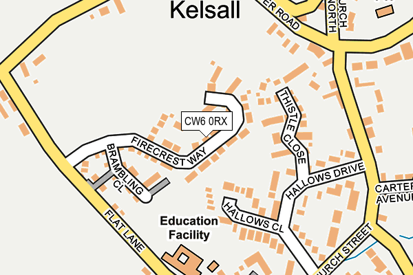 CW6 0RX map - OS OpenMap – Local (Ordnance Survey) CW6 0RX map - OS OpenMap – Local (Ordnance Survey)