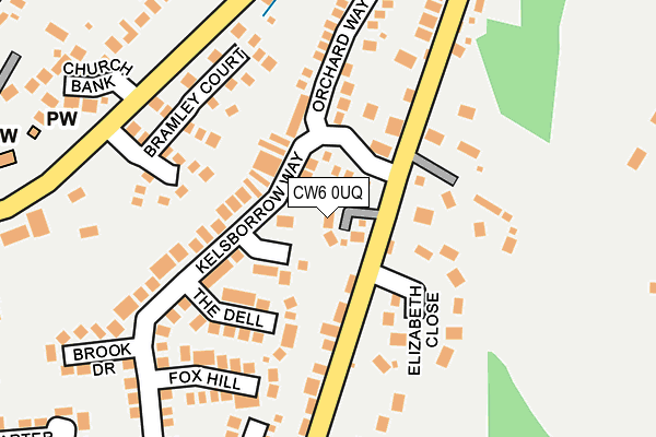 CW6 0UQ map - OS OpenMap – Local (Ordnance Survey) CW6 0UQ map - OS OpenMap – Local (Ordnance Survey)