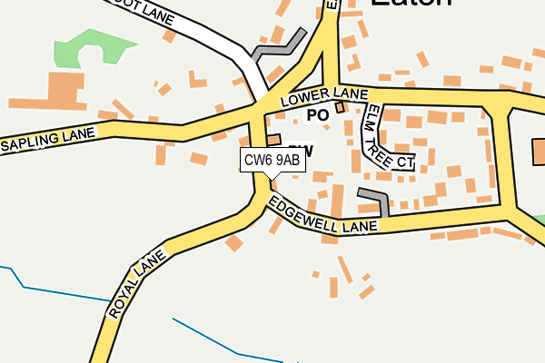 CW6 9AB map - OS OpenMap – Local (Ordnance Survey) CW6 9AB map - OS OpenMap – Local (Ordnance Survey)
