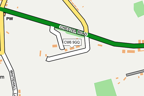 CW6 9GQ map - OS OpenMap – Local (Ordnance Survey) CW6 9GQ map - OS OpenMap – Local (Ordnance Survey)