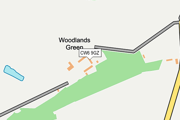 CW6 9GZ map - OS OpenMap – Local (Ordnance Survey)