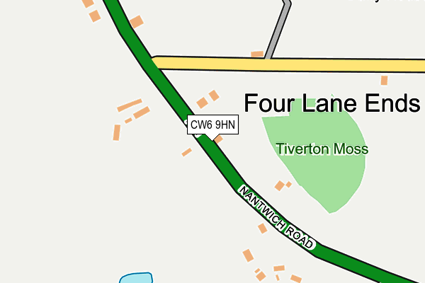 CW6 9HN map - OS OpenMap – Local (Ordnance Survey) CW6 9HN map - OS OpenMap – Local (Ordnance Survey)