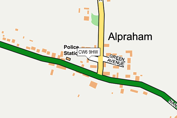 CW6 9HW map - OS OpenMap – Local (Ordnance Survey) CW6 9HW map - OS OpenMap – Local (Ordnance Survey)