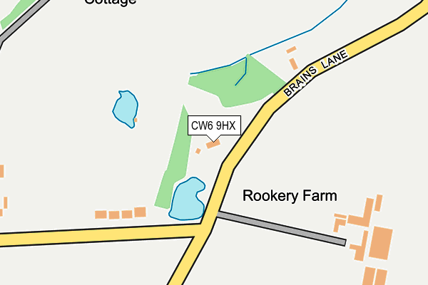 CW6 9HX map - OS OpenMap – Local (Ordnance Survey) CW6 9HX map - OS OpenMap – Local (Ordnance Survey)