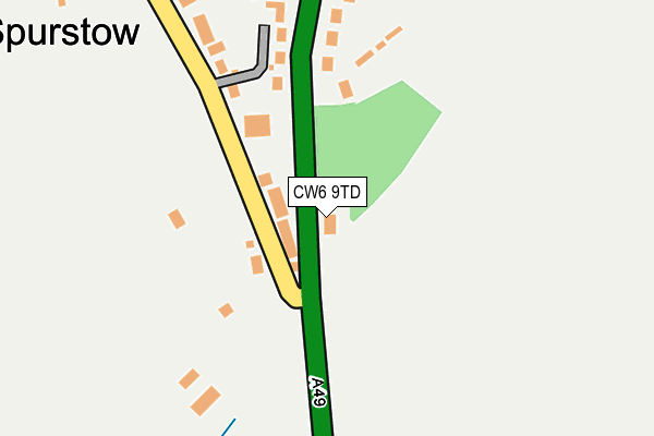 CW6 9TD map - OS OpenMap – Local (Ordnance Survey) CW6 9TD map - OS OpenMap – Local (Ordnance Survey)