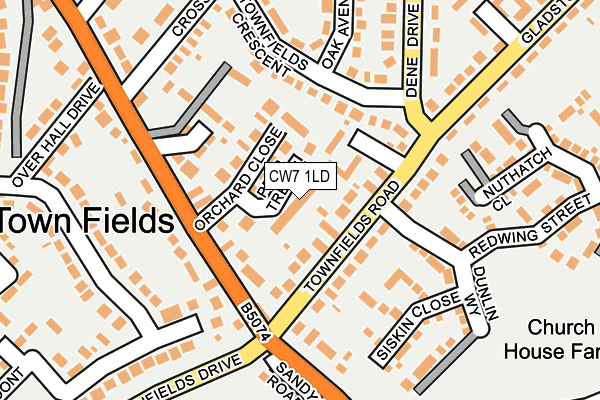 CW7 1LD map - OS OpenMap – Local (Ordnance Survey) CW7 1LD map - OS OpenMap – Local (Ordnance Survey)
