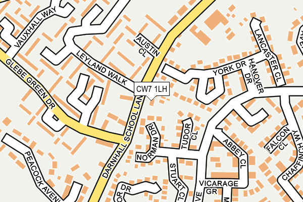 CW7 1LH map - OS OpenMap – Local (Ordnance Survey) CW7 1LH map - OS OpenMap – Local (Ordnance Survey)