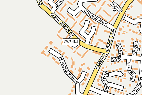 CW7 1NJ map - OS OpenMap – Local (Ordnance Survey) CW7 1NJ map - OS OpenMap – Local (Ordnance Survey)
