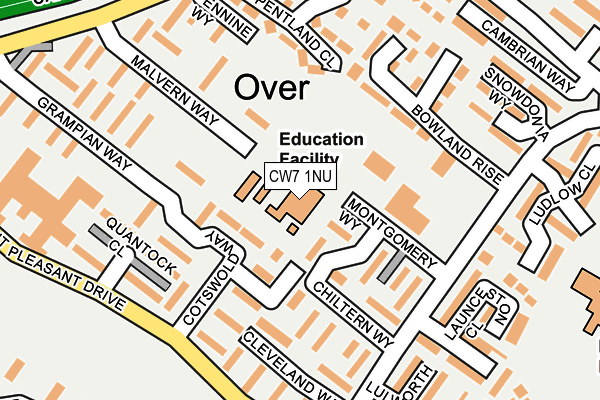 CW7 1NU map - OS OpenMap – Local (Ordnance Survey) CW7 1NU map - OS OpenMap – Local (Ordnance Survey)