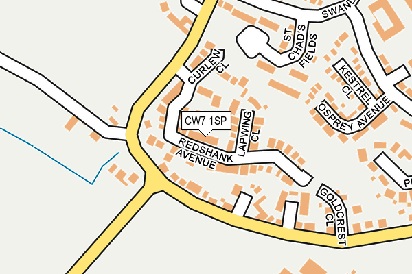 CW7 1SP map - OS OpenMap – Local (Ordnance Survey) CW7 1SP map - OS OpenMap – Local (Ordnance Survey)
