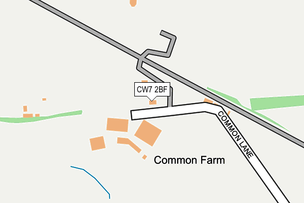 CW7 2BF map - OS OpenMap – Local (Ordnance Survey) CW7 2BF map - OS OpenMap – Local (Ordnance Survey)