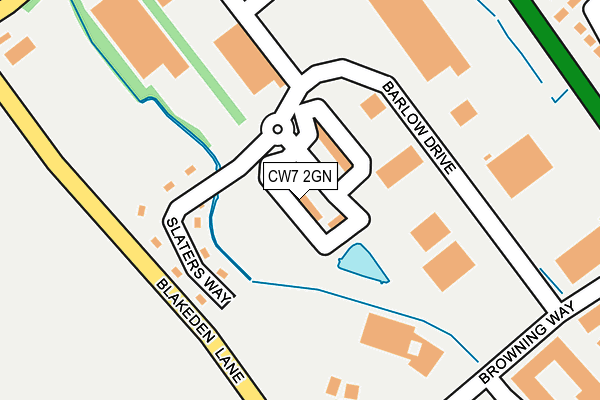 CW7 2GN map - OS OpenMap – Local (Ordnance Survey) CW7 2GN map - OS OpenMap – Local (Ordnance Survey)