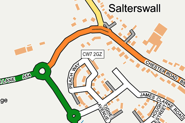 CW7 2GZ map - OS OpenMap – Local (Ordnance Survey) CW7 2GZ map - OS OpenMap – Local (Ordnance Survey)