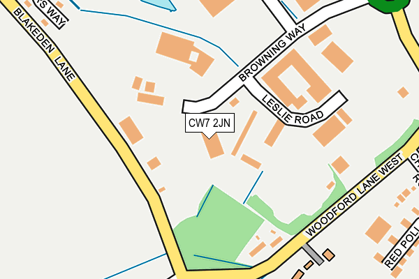 CW7 2JN map - OS OpenMap – Local (Ordnance Survey) CW7 2JN map - OS OpenMap – Local (Ordnance Survey)