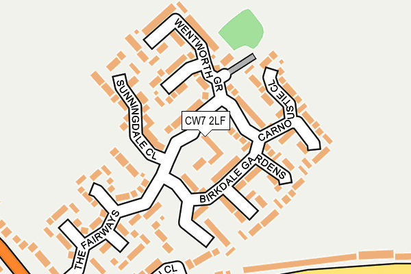 CW7 2LF map - OS OpenMap – Local (Ordnance Survey) CW7 2LF map - OS OpenMap – Local (Ordnance Survey)