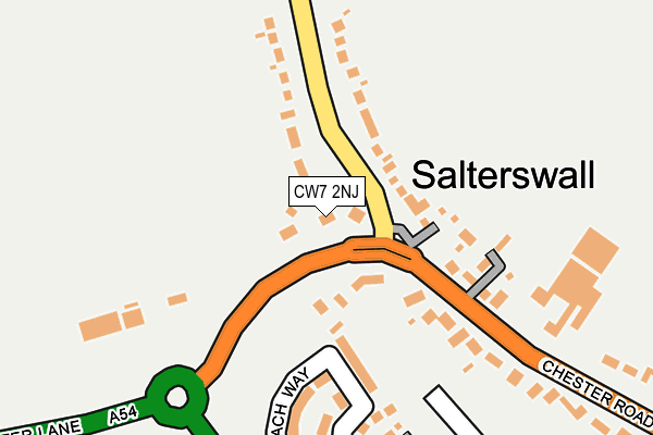 CW7 2NJ map - OS OpenMap – Local (Ordnance Survey) CW7 2NJ map - OS OpenMap – Local (Ordnance Survey)