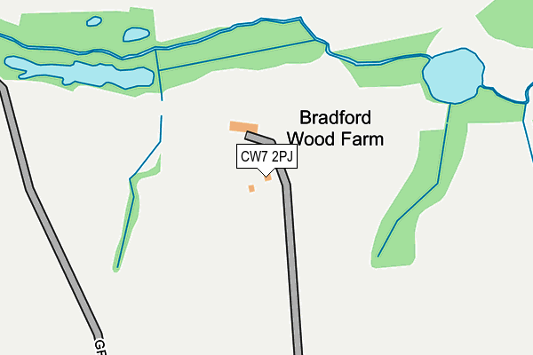 CW7 2PJ map - OS OpenMap – Local (Ordnance Survey) CW7 2PJ map - OS OpenMap – Local (Ordnance Survey)