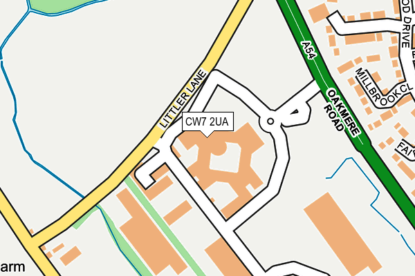 CW7 2UA map - OS OpenMap – Local (Ordnance Survey) CW7 2UA map - OS OpenMap – Local (Ordnance Survey)
