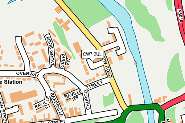CW7 2UL map - OS OpenMap – Local (Ordnance Survey) CW7 2UL map - OS OpenMap – Local (Ordnance Survey)