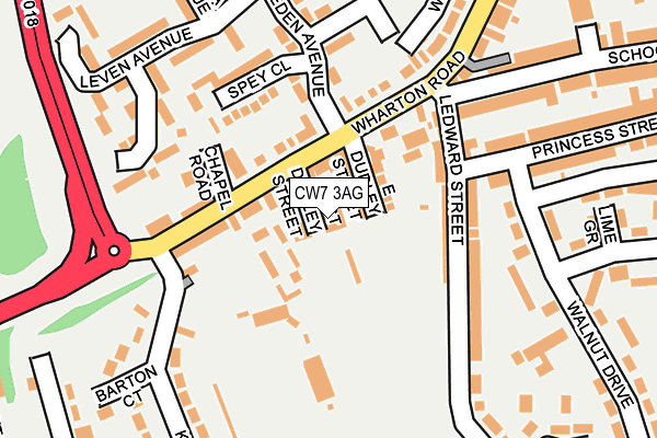CW7 3AG map - OS OpenMap – Local (Ordnance Survey) CW7 3AG map - OS OpenMap – Local (Ordnance Survey)