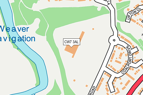 CW7 3AL map - OS OpenMap – Local (Ordnance Survey) CW7 3AL map - OS OpenMap – Local (Ordnance Survey)