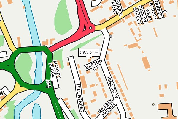 CW7 3DH map - OS OpenMap – Local (Ordnance Survey) CW7 3DH map - OS OpenMap – Local (Ordnance Survey)