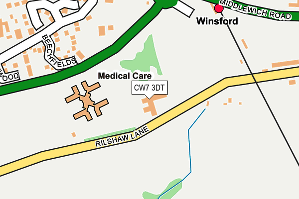 CW7 3DT map - OS OpenMap – Local (Ordnance Survey) CW7 3DT map - OS OpenMap – Local (Ordnance Survey)