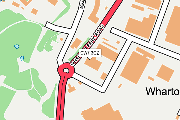 CW7 3GZ map - OS OpenMap – Local (Ordnance Survey) CW7 3GZ map - OS OpenMap – Local (Ordnance Survey)