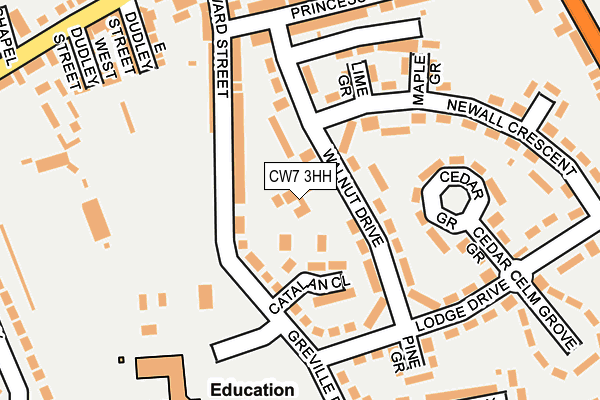CW7 3HH map - OS OpenMap – Local (Ordnance Survey) CW7 3HH map - OS OpenMap – Local (Ordnance Survey)