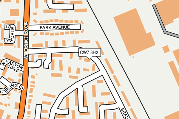 CW7 3HX map - OS OpenMap – Local (Ordnance Survey) CW7 3HX map - OS OpenMap – Local (Ordnance Survey)