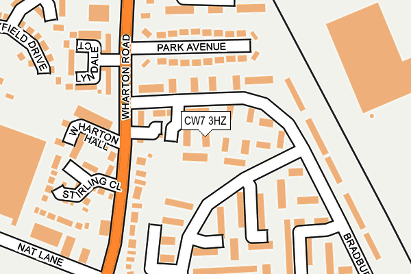 CW7 3HZ map - OS OpenMap – Local (Ordnance Survey) CW7 3HZ map - OS OpenMap – Local (Ordnance Survey)