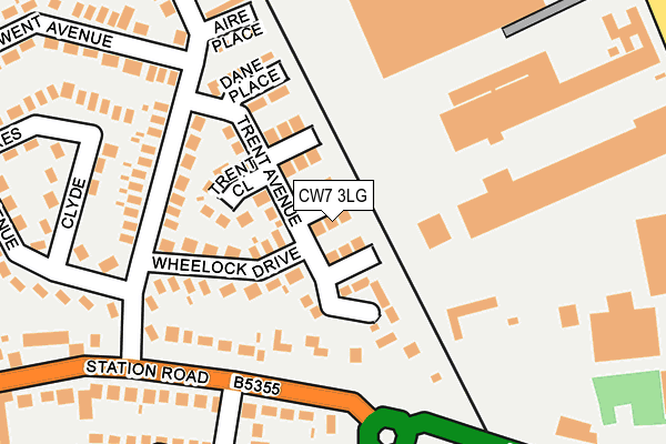 CW7 3LG map - OS OpenMap – Local (Ordnance Survey) CW7 3LG map - OS OpenMap – Local (Ordnance Survey)