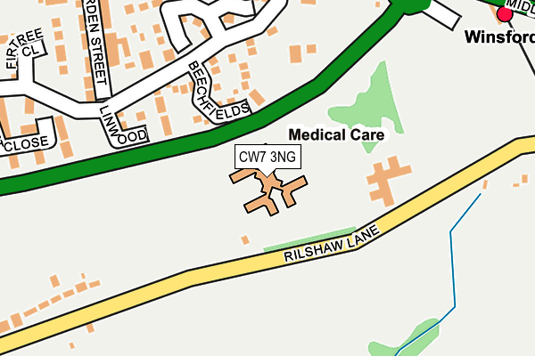 CW7 3NG map - OS OpenMap – Local (Ordnance Survey) CW7 3NG map - OS OpenMap – Local (Ordnance Survey)
