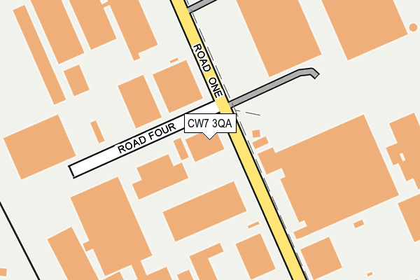 CW7 3QA map - OS OpenMap – Local (Ordnance Survey) CW7 3QA map - OS OpenMap – Local (Ordnance Survey)