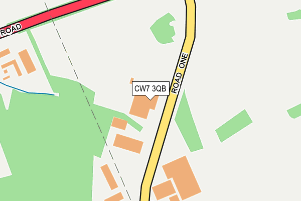 CW7 3QB map - OS OpenMap – Local (Ordnance Survey) CW7 3QB map - OS OpenMap – Local (Ordnance Survey)