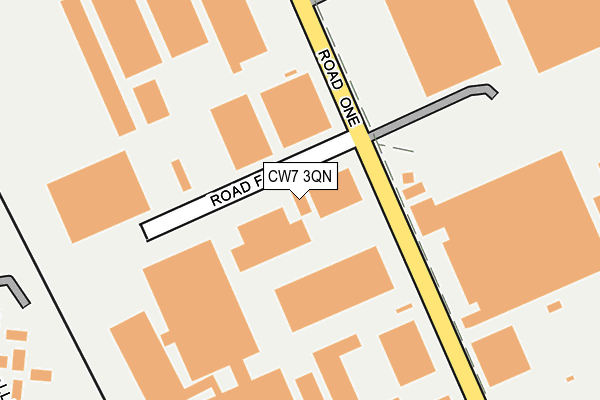 CW7 3QN map - OS OpenMap – Local (Ordnance Survey) CW7 3QN map - OS OpenMap – Local (Ordnance Survey)