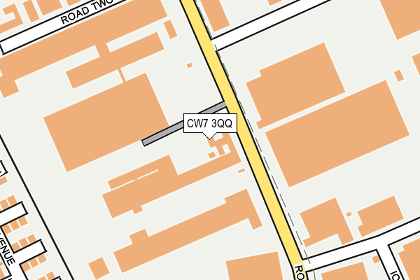 CW7 3QQ map - OS OpenMap – Local (Ordnance Survey) CW7 3QQ map - OS OpenMap – Local (Ordnance Survey)