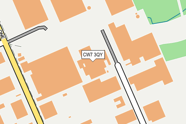 CW7 3QY map - OS OpenMap – Local (Ordnance Survey) CW7 3QY map - OS OpenMap – Local (Ordnance Survey)