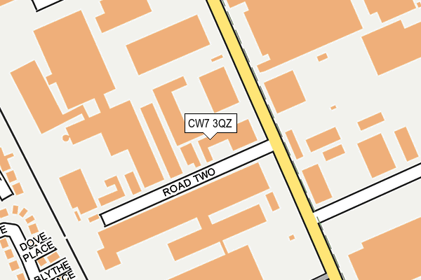 CW7 3QZ map - OS OpenMap – Local (Ordnance Survey) CW7 3QZ map - OS OpenMap – Local (Ordnance Survey)
