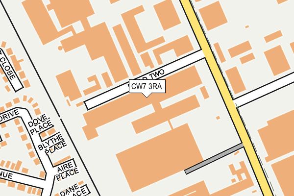 CW7 3RA map - OS OpenMap – Local (Ordnance Survey) CW7 3RA map - OS OpenMap – Local (Ordnance Survey)