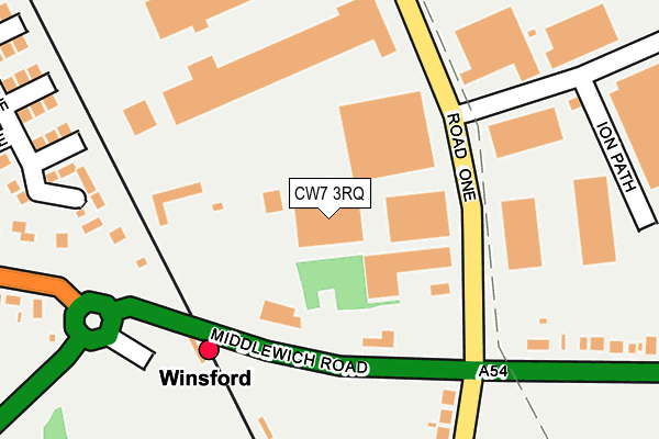 CW7 3RQ map - OS OpenMap – Local (Ordnance Survey) CW7 3RQ map - OS OpenMap – Local (Ordnance Survey)